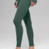 Airbrush Winter Warm High-Waist Nocturne Tayt - Clover Green