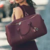 Alo Voyage Silindir Çantası - Bordeaux Deri