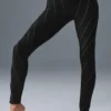 Alosoft High-Waist Sunray Tayt - Siyah/Beyaz