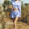 Eşsiz Skort - Açık Provence Mavisi