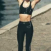 High-Waist Airlift Suit Up Taytlar - Siyah/Beyaz
