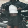 High-Waist Socialite Şort - Siyah