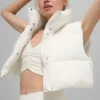 Kısa Gold Rush Puffer Yelek - Fildişi