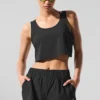 Kısa Sport Star Tank - Siyah