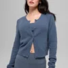 Snuggle Up Kazak Kısa Hırka - Bluestone