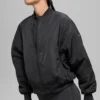 Suni Kürk Urbanite Bomber Ceket - Siyah/Fildişi