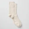 Unisex Yarım Bilekli Sade Çorap - Kemik Rengi