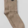 Unisex Yarım Bilekli Scrunch Çorap - Gravel