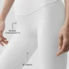 16" High-Waist Airbrush Kapri - Beyaz