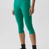 16" High-Waist Airbrush Kapri - Emerald Isle