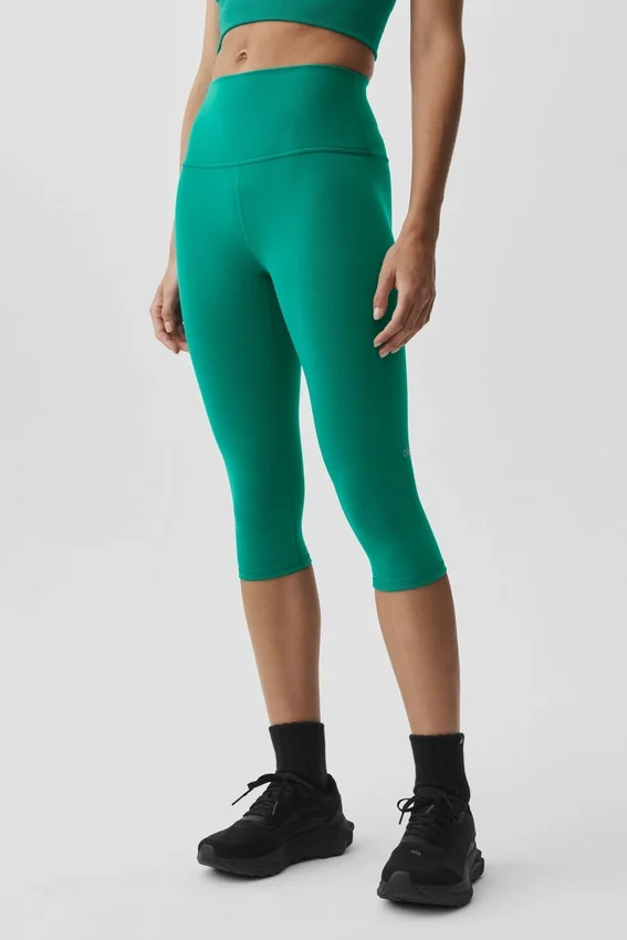 16" High-Waist Airbrush Kapri - Emerald Isle