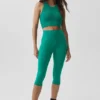16" High-Waist Airbrush Kapri - Emerald Isle