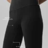 16" High-Waist Airbrush Kapri - Siyah