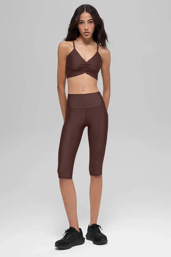 16'' High-Waist Airlift Kapri - Brownstone