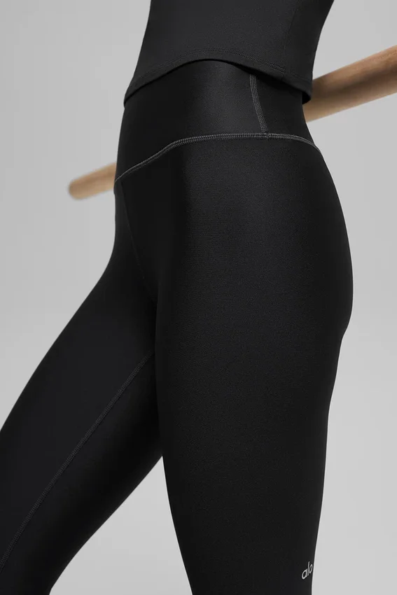 16'' High-Waist Airlift Kapri - Siyah