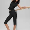 16'' High-Waist Airlift Kapri - Siyah