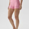 3" Airlift Gingham High-Waist Şık Şort - Cennet Pembesi Gingham