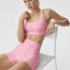3" Airlift Gingham High-Waist Şık Şort - Cennet Pembesi Gingham
