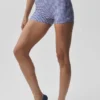 3" Airlift Gingham High-Waist Şık Şort - Lacivert Gingham