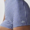 3" Airlift Gingham High-Waist Şık Şort - Lacivert Gingham
