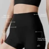 3" Airlift High-Waist Sleek Şort - Siyah