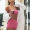 3" Alo Softsculpt Alçak Bel Katlamalı Şort - Paradise Pink