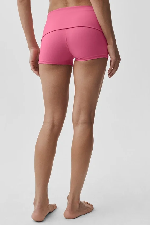 3" Alo Softsculpt Alçak Bel Katlamalı Şort - Paradise Pink