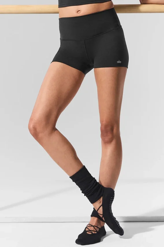 3" Alo Softsculpt High-Waist Precision Şort - Siyah