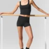 3" Alo Softsculpt High-Waist Precision Şort - Siyah