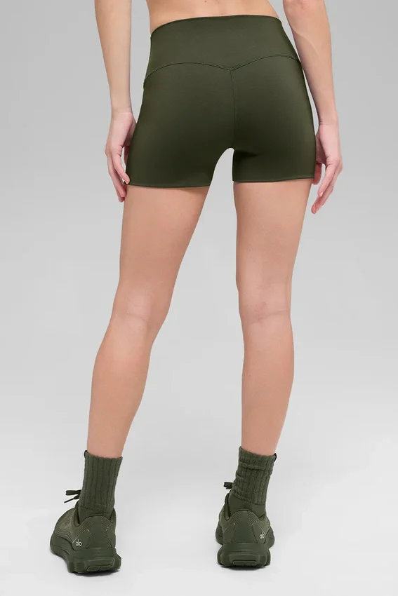 3" Alo Softsculpt High-Waist Precision Şort - Yeşil Zeytin