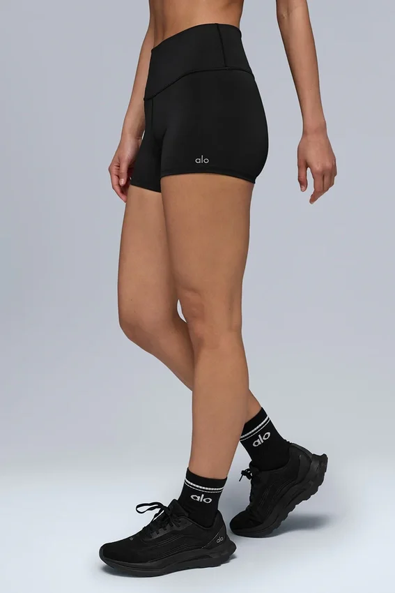 3" High-Waist Airlift Şort - Siyah