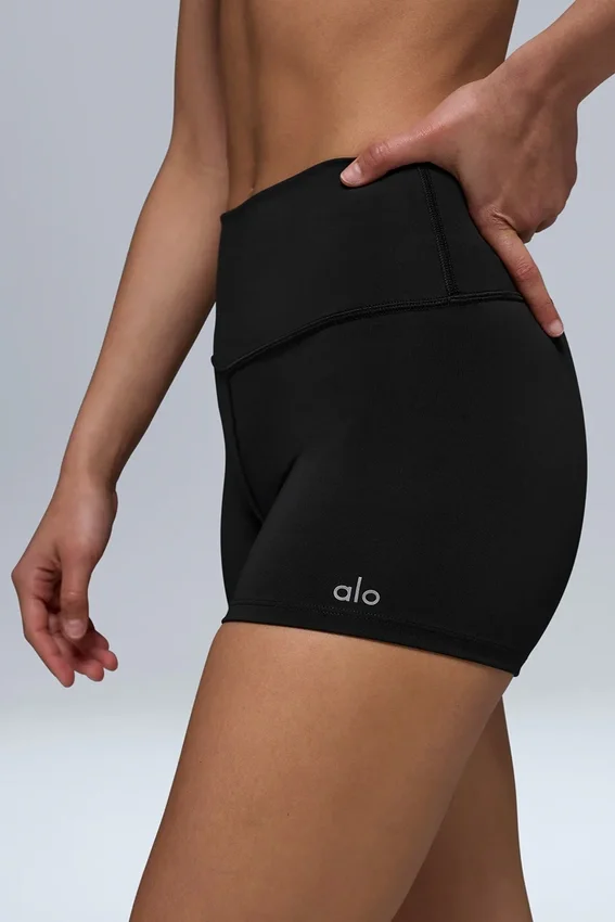 3" High-Waist Airlift Şort - Siyah