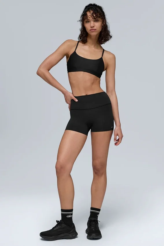 3" High-Waist Airlift Şort - Siyah