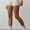 3" High-Waist Alosoft Carefree Şort - Yulaf Rengi Melanj