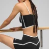 4" High-Waist Airbrush Race Pace Şort - Siyah/Beyaz