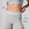 4” High-Waist Alosoft Heart Throb Şort - Atletik Melanj Gri/Beyaz