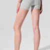 4” High-Waist Alosoft Heart Throb Şort - Atletik Melanj Gri/Beyaz