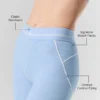 4” High-Waist Alosoft Heart Throb Şort - Deniz Kabuğu Mavisi Melanj/Beyaz