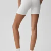 5" High-Waist Airbrush Bisikletçi Şortu - Beyaz
