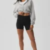 5" High-Waist Airbrush Bisikletçi Şortu - Siyah