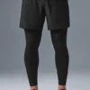 5" Revival 2'si 1 Arada Pantolon - Siyah/Siyah