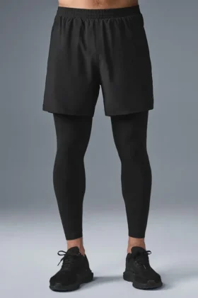5" Revival 2'si 1 Arada Pantolon - Siyah/Siyah