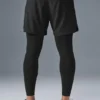 5" Revival 2'si 1 Arada Pantolon - Siyah/Siyah