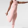 7/8 High-Waist Airbrush Airbrush Legging - Pembe Kuvars