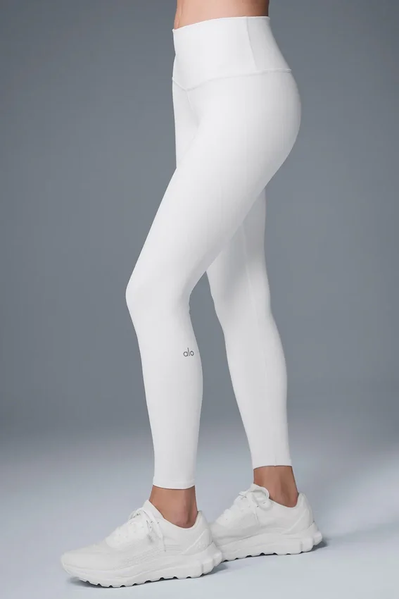 7/8 High-Waist Airbrush Legging - Beyaz