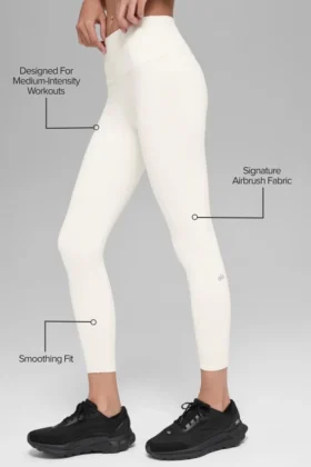 7/8 High-Waist Airbrush Legging – Ivory