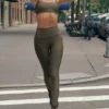 7/8 High-Waist Airlift Legging - Zeytin Ağacı