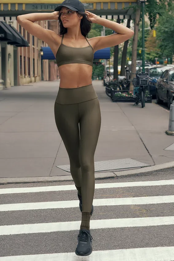 7/8 High-Waist Airlift Legging - Zeytin Ağacı