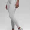 7/8 High-Waist Alosoft Heart Throb Tayt - Atletik Melanj Gri/Beyaz
