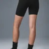 7" High-Waist Bisikletçi Şortu - Siyah